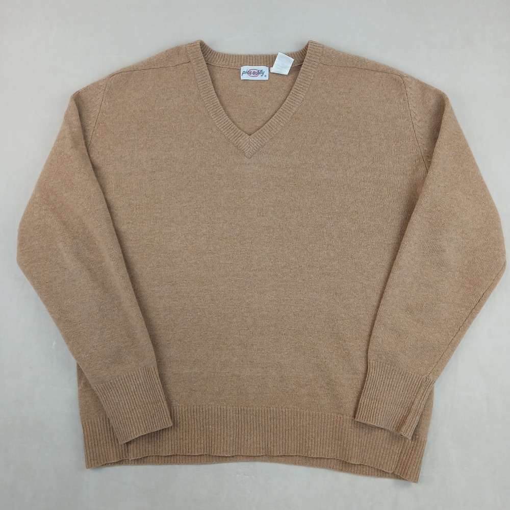 VTG Piccadilly 2XB Mens‎ Sweater 24x27 FLAWS Australian Lambswool **Fits XL **